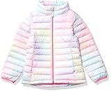 Amazon Essentials Mädchen Leichte Wasserabweisende verstaubare Pufferjacke mit Stehkragen, Rosa Schatteneffekt, 8 Jahre