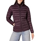 Amazon Essentials Damen Leichte, langärmelige, wasserabweisende, packbare Pufferjacke (in Übergröße erhältlich), Burgunderrot, M