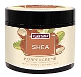 PLANTANA® Bio-Sheabutter Körpercreme 500 ml | für trockene anspruchsvolle Haut | mit Vitamin E | vegan | Fair Trade | aus biologischem Anbau | dermatologisch getestet | ergiebig | schnell einziehend