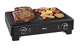 Tefal Elektrogrill Smoke Less TG9008 | Elektrischer indoor BBQ Tischgrill | Wenig Rauch und Geruchsbildung | 2 unabhängige Grillflächen | Thermostate mit 5 Einstellungen | leichte Reinigung | 2000W