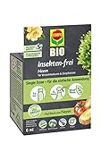 COMPO BIO Insekten-frei Neem, Effektiv Blattläuse bekämpfen, Gegen z.B. Buchsbaumzünsler an Zierpflanzen, Kartoffeln, Gemüse, Kräutern, 6 ml