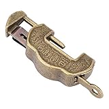 OPPWONG Schloss mit Schlüssel, Candados Para Locker Antique Retro -Style Lock Key Chinesische Vintage -Vorhängeschloss für Schmuckkastenschubladenschrank (S 23 Zoll)