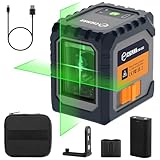 CIGMAN Kreuzlinienlaser Laser Wasserwaage,mit aufladbarem Akku,Linienlaser und grün selbstnivellierend Kreuzlinien,für Baustellen, Inneneinrichtung, DIY .(CM-G02)
