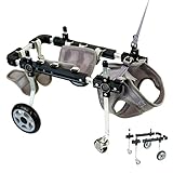Hunde-Rollstuhl-Mobilitätshilfe, verstellbare Länge/Breite/Höhe, atmungsaktive Bauchstütze, leicht abnehmbare Schnalle, reflektierender Streifen, verlängerte Beinstütze, Abschleppseil