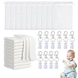 Bear Towels Baby Shower – 10 x Korallen-Fleece-Handtuch-Set in Bärenform – niedlicher Bär, gefaltetes Handtuch mit Organza-Beutel für Hochzeit, Abschlussfeier