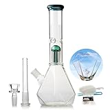 42cm Thick Glass Bong – Premium Water Pipe with Ice Catcher, 14.4mm Bowl & Downstem – Heavy Duty Smoking Rig for Smooth Herb/Tobacco Use – Easy Clean Dab Rig & Hookah Alternative