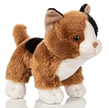 Uni-Toys - Katzen-Baby (dreifarbig), stehend - 13 cm (Höhe) - Plüsch-Kätzchen, Glückskatze, Calico - Plüschtier, Kuscheltier, HT-30304