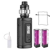 E Zigarette Starterset, Smok 230W MORPH 3 KIT mit 5 ml T-Luft Untertank und 2 * wiederaufladbaren Batterien,Leck-Proof Shisha Starter Set, Ohne E-Liquid, Ohne Nikotin (Karbon Faser)