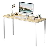 CubiCubi Schreibtisch Klein, 100 x 48 x 75 cm, computertisch PC Tisch, Heimbüro Schreibtisch, Küchentisch, Industriedesign für Zuhause, Büro, Arbeitszimmer, Schreiben, Hellbraun