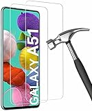 (2 Stück) Schutz Glas Kompatibel mit Samsung Galaxy A51 Glass Schutzfolie Display 9H 2,5D Displayschutzfolie