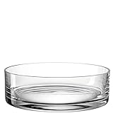 LEONARDO HOME Novara Deko Schale aus Glas, spülmaschinengeeignete, multifunktionale, flache Glasschüssel rund, Durchmesser: 22,4 cm, Höhe 7 cm, 018623