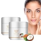 Facial Depilatory Cream, Coconut-Haarentferner, Enthaarungscreme für das Gesicht für Oberlippe und Kinn, Haarentfernungscreme Sanft und Nicht Reizend für den Körper Empfindliche Haut (2)