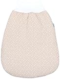 TupTam Baby Unisex Strampelsack mit breitem Bund Wattiert, Farbe: Kleine Sternchen/Beige, Größe: 0-6 Monate