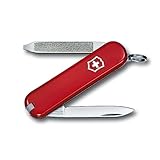 Victorinox Schweizer Taschenmesser Klein, Escort, Multitool, Swiss Army Knife, 6 Funktionen, Klinge, Schraubendreher 2.5 mm, Ring