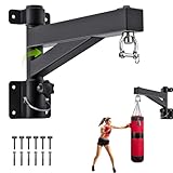 17' Wall Mount Punching Bag Hanger 360 Rotatable Heavy Duty Heavy Bag Hanger Boxing Bag Bracket for Home Gym Indoor Outdoor 800 LB Capacity