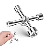 JJUNW Multifunktionaler Dreikantschlüssel Set, 5-in-1 Schaltschrankschlüssel Universalschlüssel Kreuzschlüssel für Absperrpfosten Elektrische Wasser Gas Meter Box Schrank