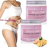 Cellulite Creme, Cellulite Massagegerät, Aktiv Senfsalbe, Anti Cellulite Creme, Natürliche Senf Salbe Gegen Cellulite für Formen Von Taille Bauch, Arme, Hüfte, Oberschenkel (2 Stück)