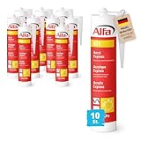 10x Alfa Acryl-Dichtstoff weiß 310 ml Profi-Qualität besonders schnell härtendes Maler-Acryl - nach 10 Minuten überstreichbar