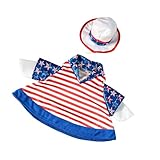 Patriotisches Veranda-Gans-Kostüm, 4. Juli-Outfit für große weiße Gänse, strapazierfähige Polyester-Haustierbekleidung für den Innen- und Außenbereich Rmf711 (A, 53cm)