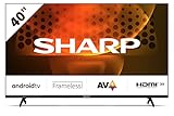 SHARP 40FH6EA Full HD Frameless Android TV 101cm (40 Zoll), 3X HDMI, 2X USB, Dolby Digital, Active Motion 400