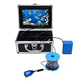Fockety Unterwasserfischereikamera, 5MP 1080p HD 7in Fischfinderkamera mit 30 M Kabel 8 LEDs Licht, Tragbarer Fischereimonitor für Meer, See, Boot, Eisfischerei (EU-Stecker)