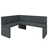 Eckbank Akiko Corner Bench - Eckbankgruppe für Ihrem Esszimmer, Küche modern, Sitzecke, Essecke. Perfekt für Küche, Büro und Rezeption. Solide und Starke Verarbeitung. (INARI 96, 128x168cm Links)