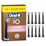 Oral-B iO Sanfte Reinigung, Original Aufsteckbürsten/runde Bürstenköpfe für Oral-B iO elektrische Zahnbürsten, abgewinkelte Borsten für fortschrittliche Plaque-Entfernung, weichster Bürstenkopf