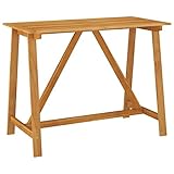 vidaXL Akazienholz Massiv Garten Stehtisch Bistrotisch Bartisch Gartentisch Partytisch Esstisch Holztisch Tisch Innen Außen 140x70x104cm