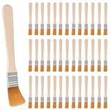 40 Stück Kleine Pinsel Borstenpinsel Set, 13.5cm Flachpinsel Lackierpinsel Malerpinsel Pinsel Lack Fensterpinsel mit Holzgriff für Farben Kunst Malerbedarf Lacke Malerei DIY Streichen von Wänden