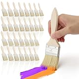 30 Stück 50mm Pinsel Malerpinsel Set Flachpinsel Lasurpinsel Breit Lack Pinsel Holzpinsel Farbpinsel für Farben, Lack, Malerbedarf, Streichen, Beizen, Klebstoffe, Holzöl, DIY
