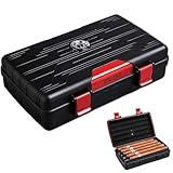 IEOWY Tragbarer Zigarrenhumidor, superleichtes Gadget, Reisebox, Geschenk, mit Luftbefeuchter und Hygrometer