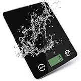 Küchenwaage Digital 5kg, elektronische Multifunktionsküchenwaage, Lcd Display, feinwaage Abstellautomatik mit 6 Maßeinheit, Tara Funktion, Touch-Taste, 1g Genaue