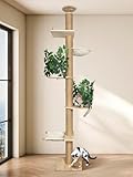 Fantasreen Cat Tree Floor to Ceiling Cat Tower Ajustable Höhe 246-316 cm hoch und 11 cm verdickt Post großen Kratzbaum Turm für Indoor-Katzen Modern