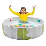 Faltbarer Pool, faltbarer Watwanne, 100 cm, groß, tragbar, robustes, wasserabweisendes Design, schnelle Einrichtung, Outdoor-Badepool für Kinder und Haustiere, Spielzeit, Familienspaß, Hinterhof
