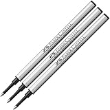 Faber-Castell 148712 - Ersatzmine Tintenroller Basic (3er Pack, schwarz)