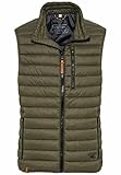 camel active Herren leichte Steppweste ohne Kapuze Olive-Braun menswear-54