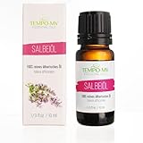 Salbeiöl BIO – 100% rein und natürlich, unverdünnt, therapeutische Qualität. Ätherisches Salbeiöl für Aromatherapie-Diffuser und Körperpflege (10ml)