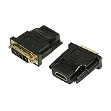 LogiLink HDMI zu DVI-D Adapter Digital (DVI Dual Link Belegung 24+1), unterstützt alle HDTV und HD ready Standards, 1 Stück