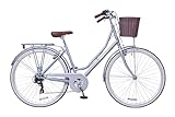 Wildtrak - Stahl-City-Bike, Erwachsene, 700C, 6-Gang, Shimano-Schaltung - Grau