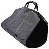 SWOOMEY Brennholz Paket Die Einkaufstasche Lagerfeuer-kochgestell Tragetasche Laterne Wiederaufladbar Campingzubehör Holzhalter Wagen Träger Korb Stangen Brennholztasche Oxford-stoff Black