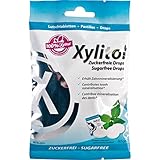 miradent Xylitol Drops Minze 60g | zuckerfreie Lutschbonbons | erfrischender Geschmack | vegan | ohne Aspartam, Sorbital, Laktose, Gluten