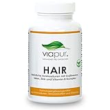viapur® HAIR - 120 Kapseln für 1 Monat. 100% pure Aminosäuren, Mineralstoffe und Vitamine