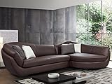 LINEA SOFA Ecksofa Leder 5-Sitzer - Büffelleder - Ecke Rechts - Braun - CAIPI von Pascal MORABITO