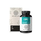 NATURE LOVE® OPC Traubenkernextrakt - 180 Kapseln - hochdosiert mit 800mg Extrakt je Tagesdosis - aus französischen Trauben - mit natürlichem Vitamin C - laborgeprüft, vegan, in Deutschland produziert