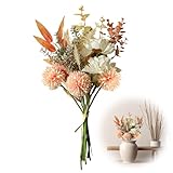 DesertBoy Kunstblumenstrauß, Unechte Pflanzen, Hortensien Kunstblumen, Künstliche Pflanzen, Kunstblumen Wie Echt für Party Festival Dekor (Champagner)