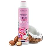 Jean & Len Shampoo Repair Kokosöl & Macadamia, für geschädigtes & kraftloses Haar, beugt Feuchtigkeitsverlust vor, repariert Haarschäden, Kokos-Duft, ohne Parabene & Silikone, vegan 300 ml