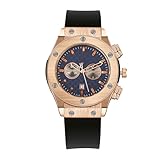 Fycakly Atmosphärische Herrenuhr Business Wear Uhr Casual und Herrenmode Uhr Elegante Herrenuhr Automatische Herrenuhren Solar Uhr (D, One Size)