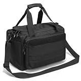 Peminkoo Taktische Schießstandtasche Molle System Schießtraining Waffentasche Camping Jagd Zubehör Werkzeug Schultertasche (Black)