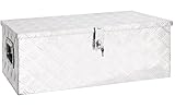 Eleganz Aluminiumbox Abschliessbar Metallkiste: Werkzeugkiste Staub- und Spritzwassergeschützt - Aufbewahrungsbox Gartentruhe Alukiste Alu transportbox Werkzeugbox Aluminium Koffer, 80x39x30 cm