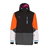 Herren Ski- & Snowboardjacke - Schwarz, Grau & Orange, Schwarz, M